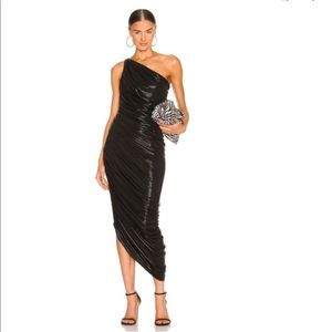 NORMA KAMALI Diana One-Shoulder Gown in Black Size Small